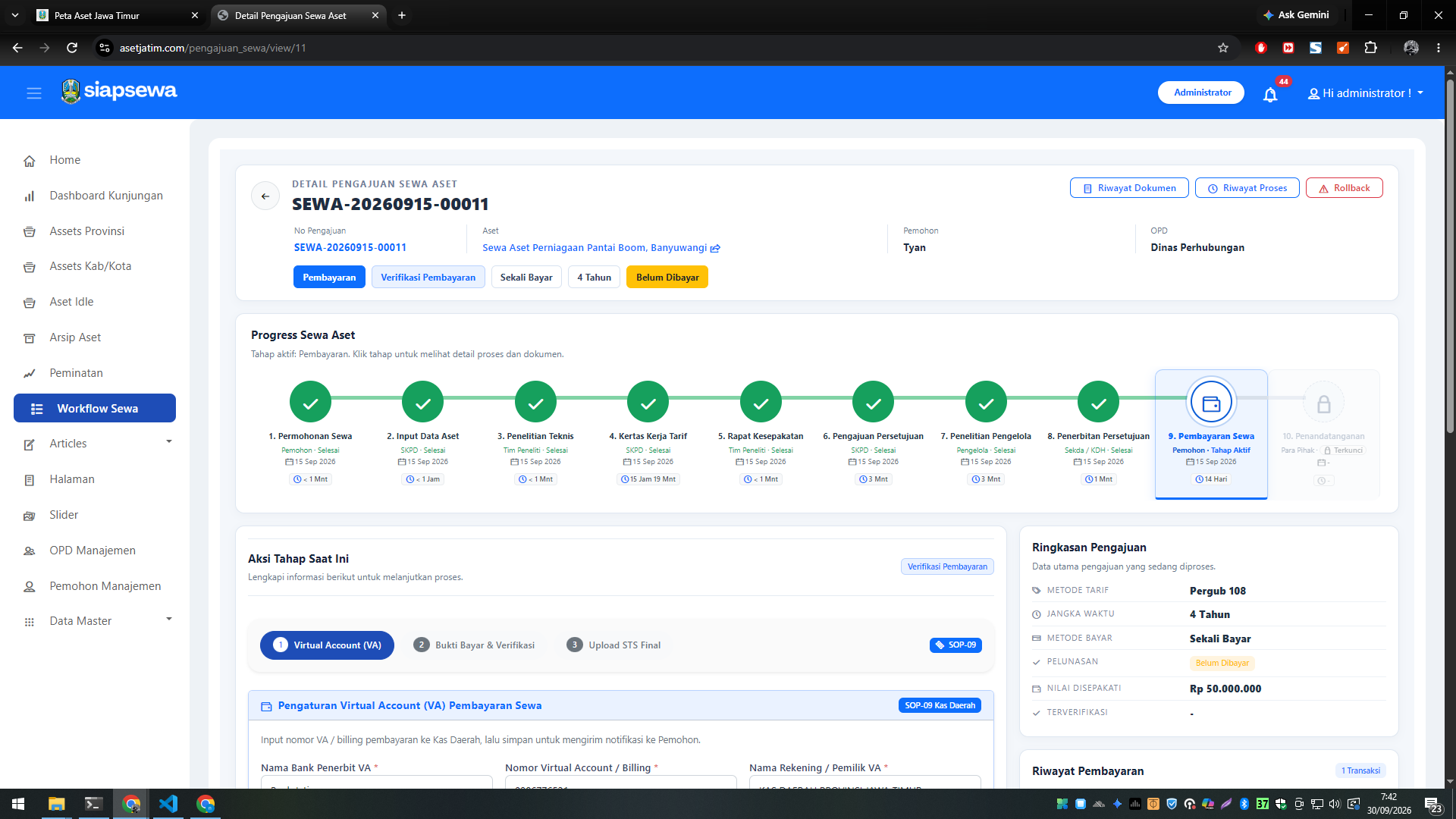 ASETJATIM.COM — Platform Digital Pemanfaatan Aset Pemerintah Provinsi Jawa Timur — tampilan 3