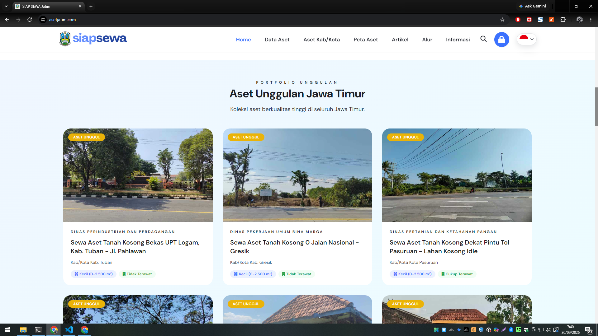 ASETJATIM.COM — Platform Digital Pemanfaatan Aset Pemerintah Provinsi Jawa Timur — tampilan 7