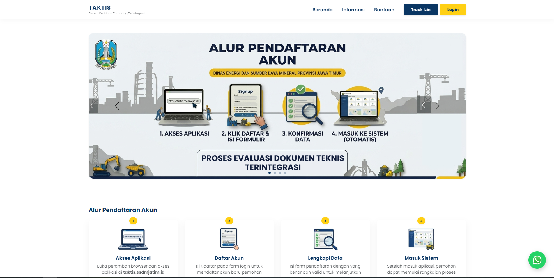 TAKTIS — Tambang Aktif Kolaboratif Terpadu Information System — tampilan 3