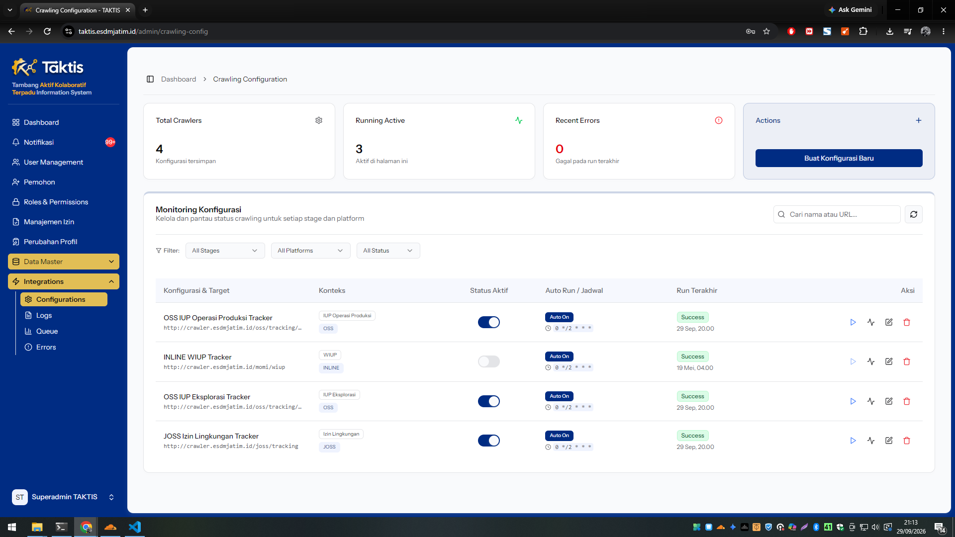 TAKTIS — Tambang Aktif Kolaboratif Terpadu Information System — tampilan 7