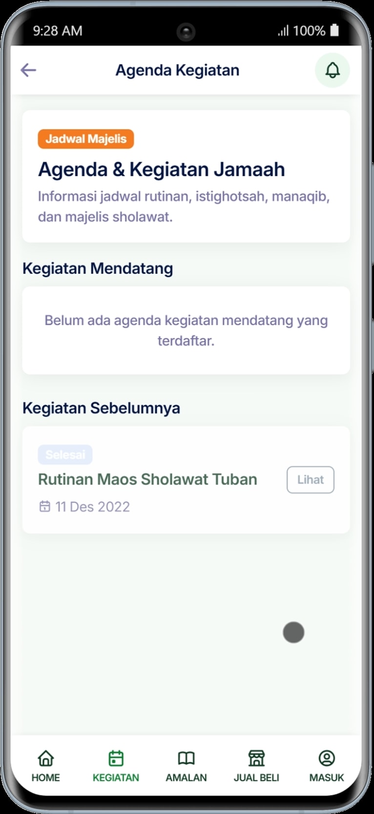 MAOS SHOLAWAT — Portal Informasi dan Marketplace Jamaah — tampilan 2