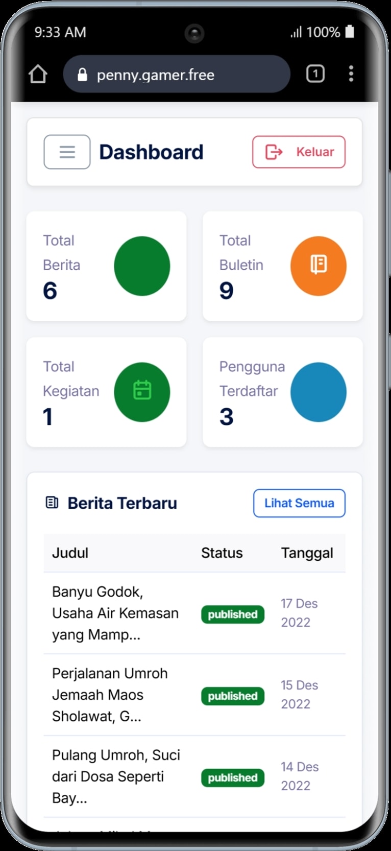 MAOS SHOLAWAT — Portal Informasi dan Marketplace Jamaah — tampilan 4