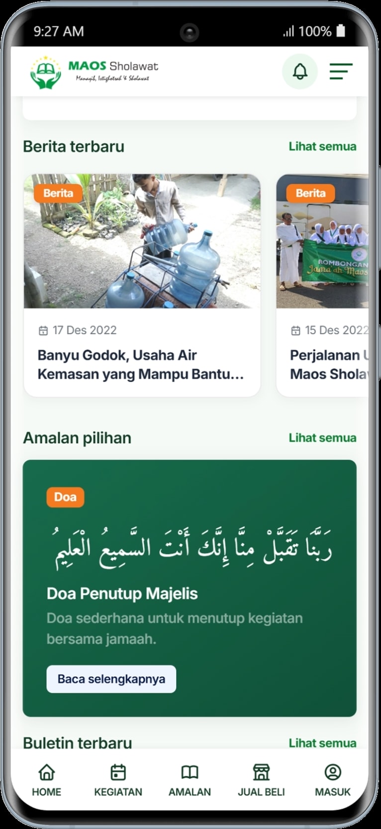 MAOS SHOLAWAT — Portal Informasi dan Marketplace Jamaah — tampilan 8