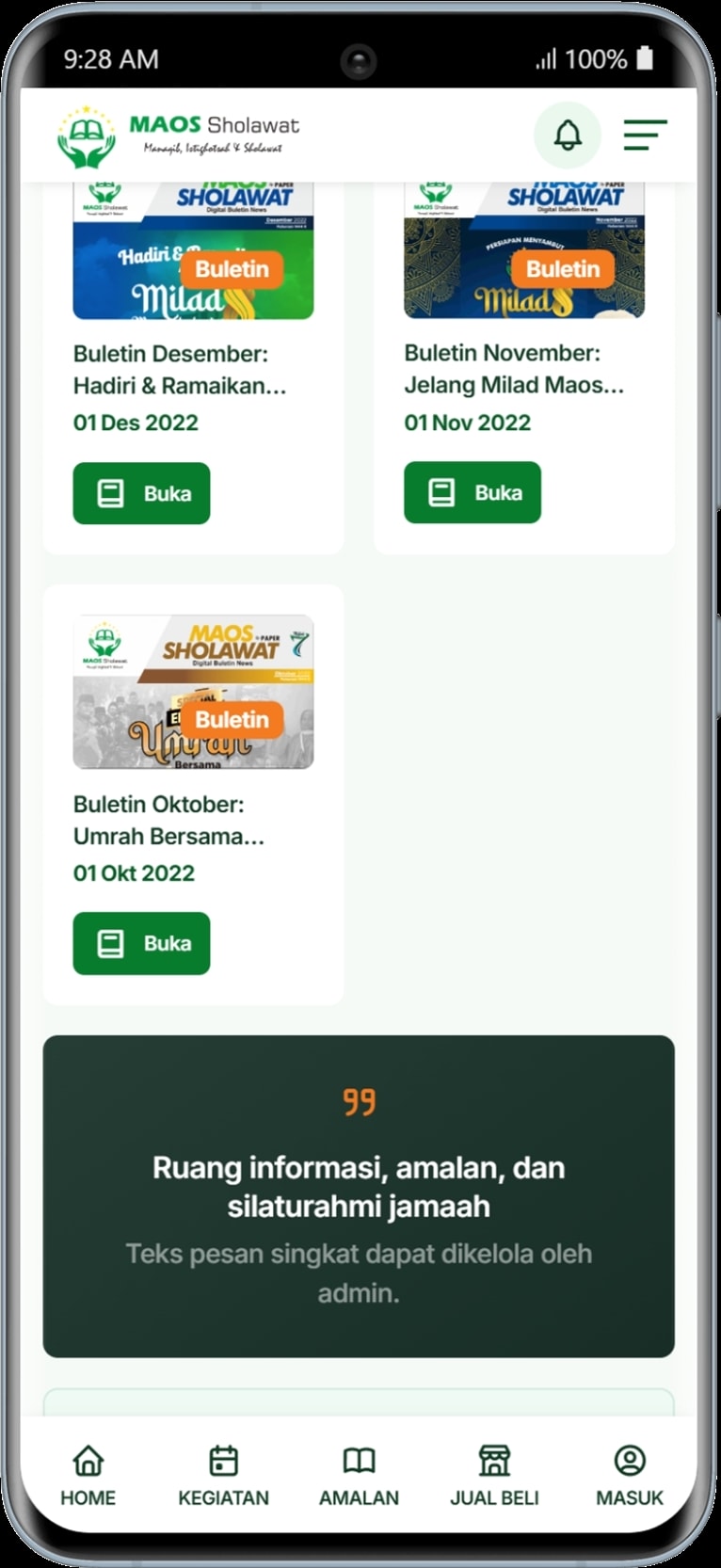 MAOS SHOLAWAT — Portal Informasi dan Marketplace Jamaah — tampilan 9