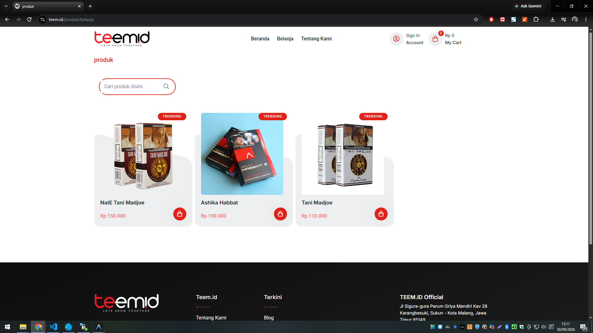 TEEM.ID — Sistem E-Commerce dan Manajemen Kemitraan — tampilan 4