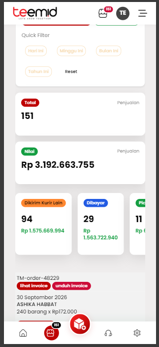 TEEM.ID — Sistem E-Commerce dan Manajemen Kemitraan — tampilan 7