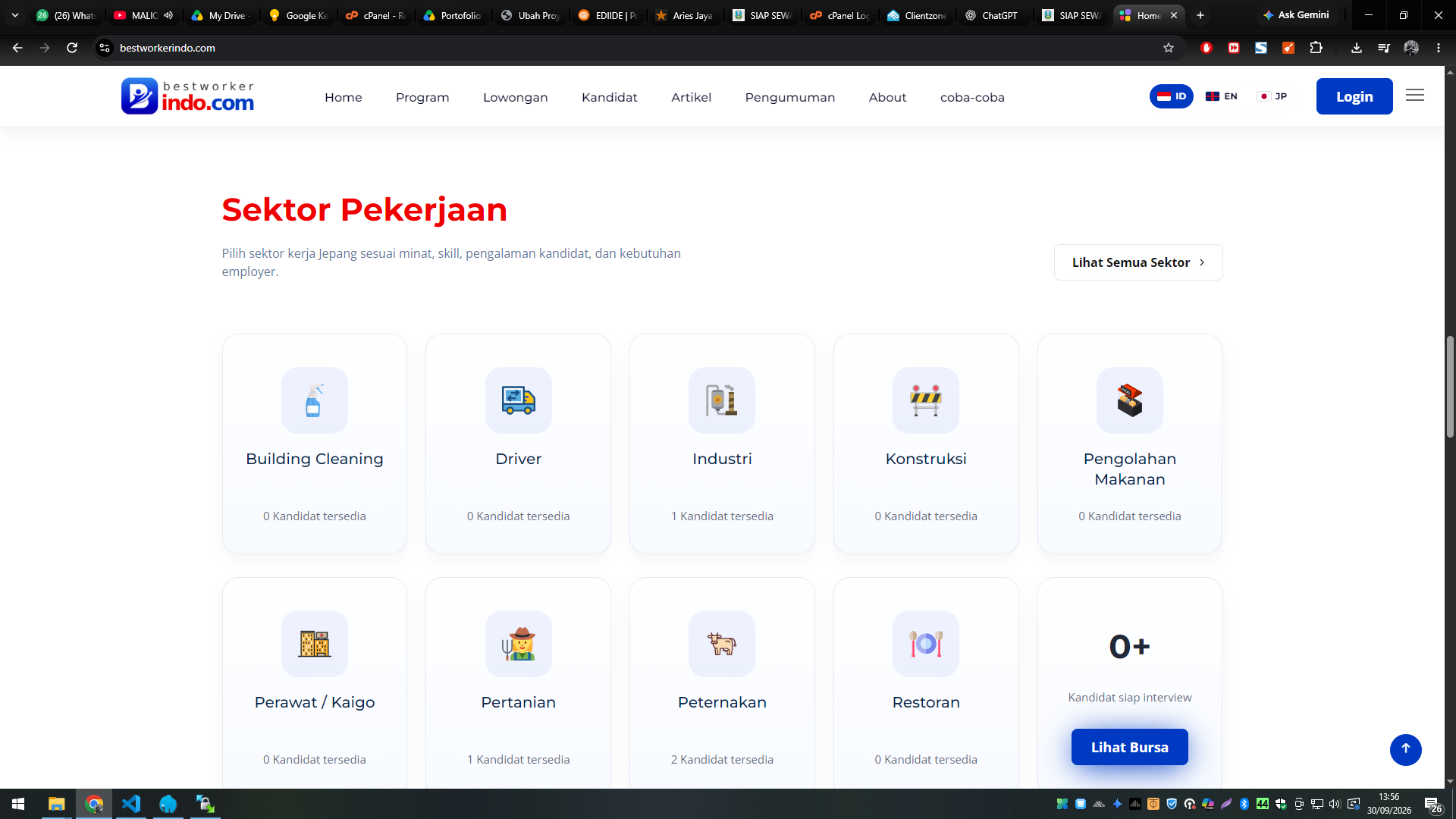 BESTWORKERINDO.COM — Platform Digital Job Matching Kandidat Indonesia dengan Employer Jepang/Korea — tampilan 4